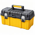 Cassetta portautensili 50 x 25 x 25 cm in plastica giallo e nero con organizer e maniglia